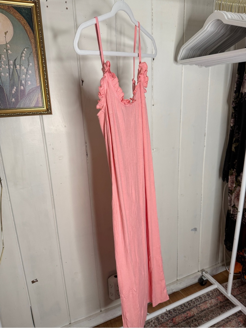 Ruffled Ribbed Sleep Set - Pink - Picture 5 of 6